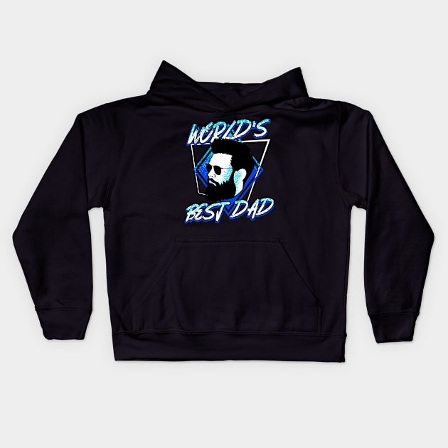 World's best dad Kids Hoodie by Crow Creations